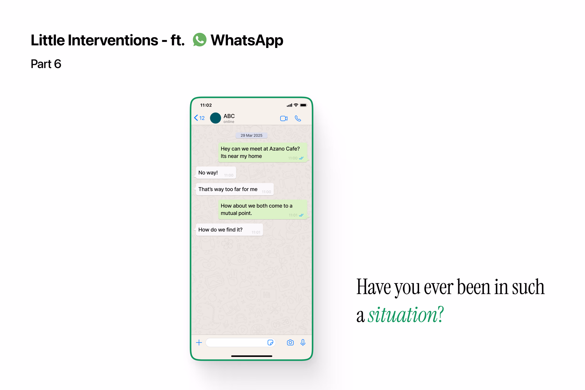 WhatsApp - Mutual Meet Spot